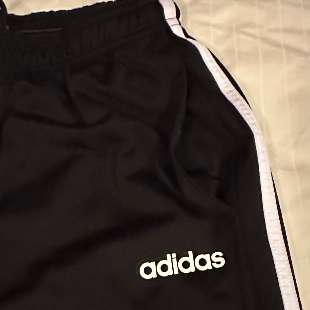 Adidas Black Joggers with White Stripes - Picture 4 of 6
